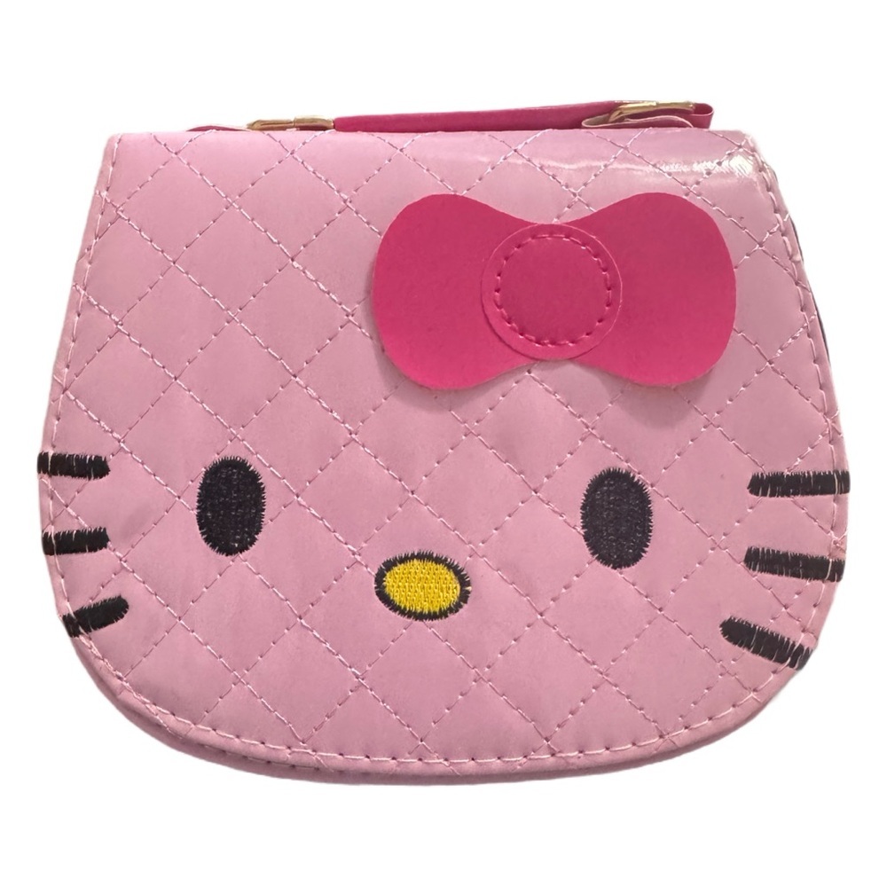 Hello Kitty Pink Quilted Bag With Crossbody Strap